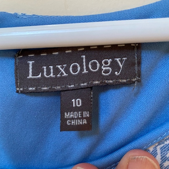 Luxology size 10 knee length bell sleeve dress for spring and summer - Picture 3 of 6